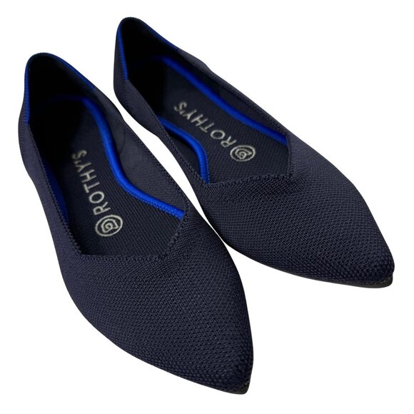 Rothy’s The Point Navy Womens 6.5 - Picture 1 of 14